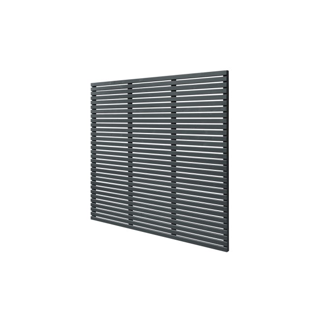 Forest 6 x 6ft Grey Painted Slatted Fence Panel - Pack of 3