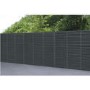 Forest 6 x 6ft Grey Double Slatted Wood Fence Panel - Pack of 4