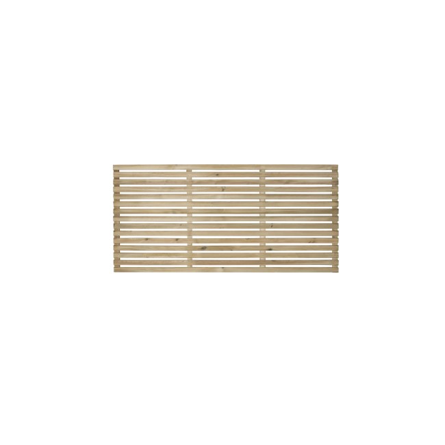 Forest Pressure Treated Contemporary Slatted Fence Panel 6 x 3ft - Pack of 5