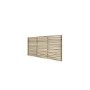 Forest Pressure Treated Contemporary Slatted Fence Panel 6 x 3ft - Pack of 4