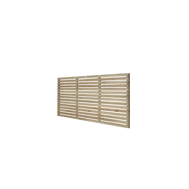 Forest Pressure Treated Contemporary Slatted Fence Panel 6 x 3ft - Pack of 5