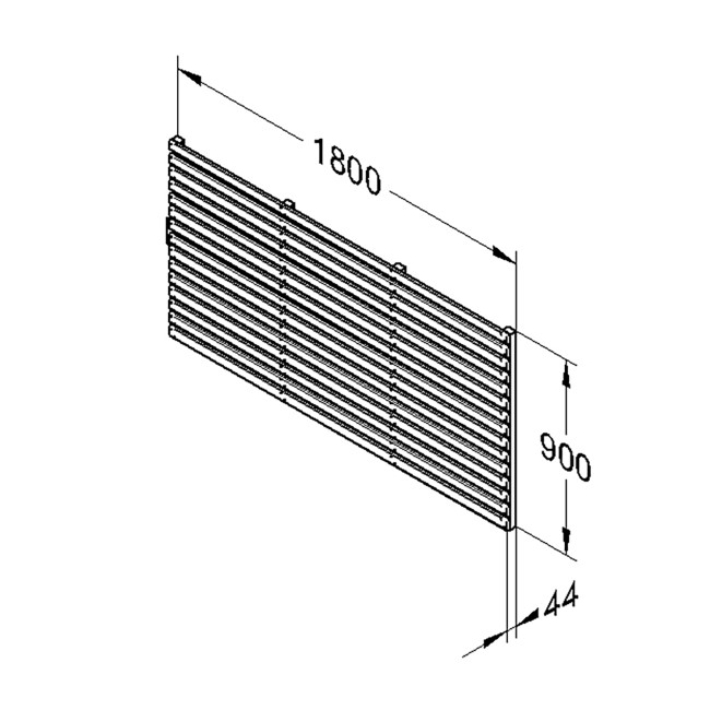 Forest Pressure Treated Contemporary Slatted Fence Panel 6 x 3ft - Pack of 5