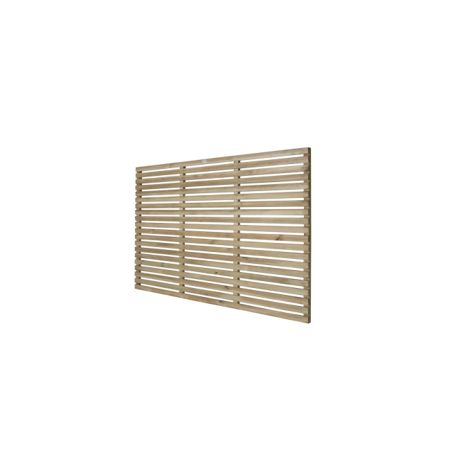 Forest Pressure Treated Contemporary Slatted Fence Panel 6 x 4 ft - Pack of 4