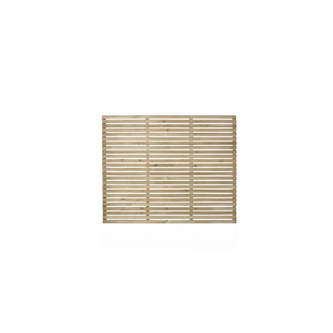 Forest Pressure Treated Contemporary Slatted Fence Panel 6 x 5 ft - Pack of 4