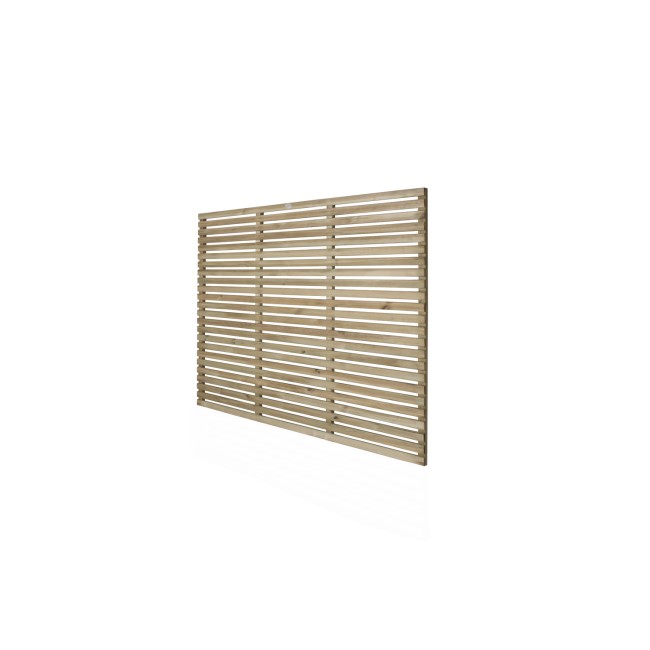 Forest Pressure Treated Contemporary Slatted Fence Panel 6 x 5 ft - Pack of 4