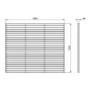 Forest Pressure Treated Contemporary Slatted Fence Panel 6 x 5 ft - Pack of 4