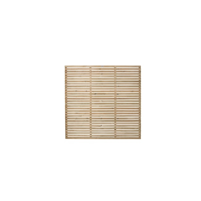 Forest Pressure Treated Contemporary Slatted Fence Panel 6 x 6 ft - Pack of 3