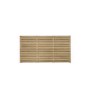 Forest Pressure Treated Contemporary Double Slatted Fence Panel 6 x 3 ft - Pack of 4