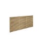 Forest Pressure Treated Contemporary Double Slatted Fence Panel 6 x 3 ft  - Pack of 5