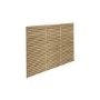 Forest Pressure Treated Contemporary Double Slatted Fence Panel 6 x 5 ft - Pack of 5