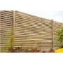 Forest Pressure Treated Contemporary Double Slatted Fence Panel 6 x 6 ft - Pack of 3