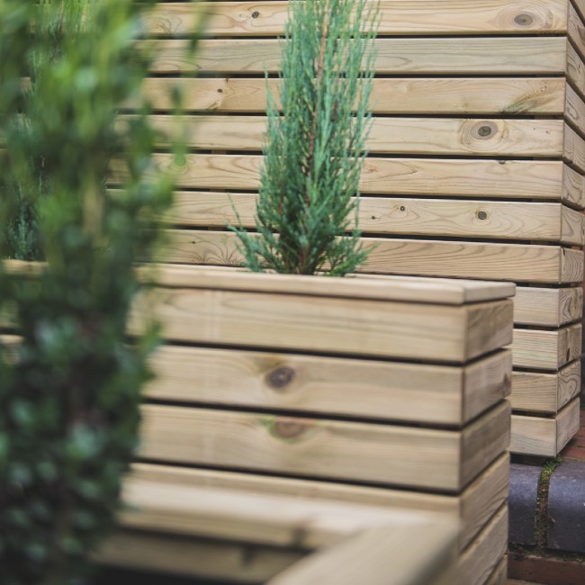 Forest Wood Linear Long Planter