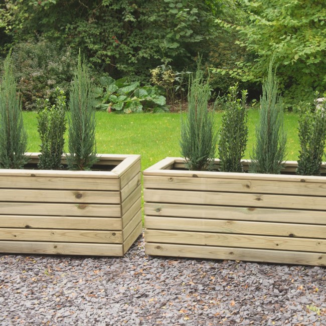 Forest Wood Linear Long Planter