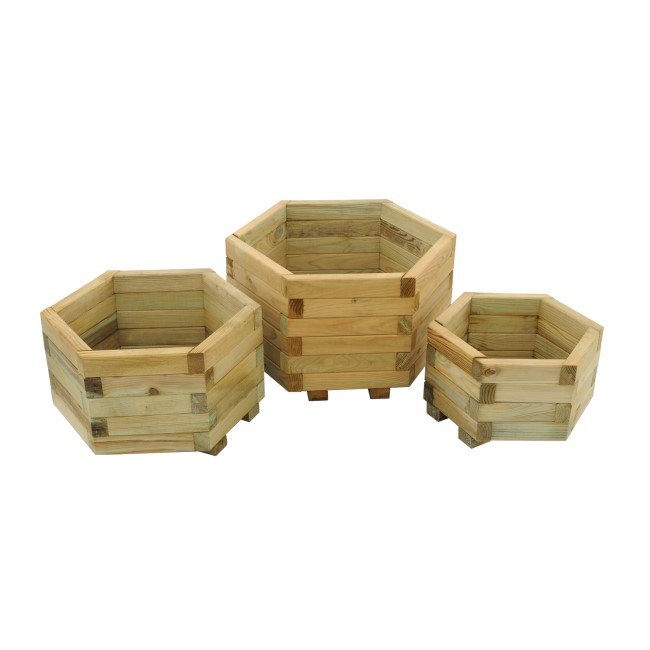 Forest York Hexagonal Planter - Set of 3