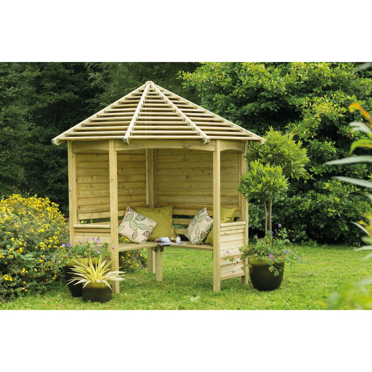 Forest Garden Venetian Corner Arbour - Furniture123