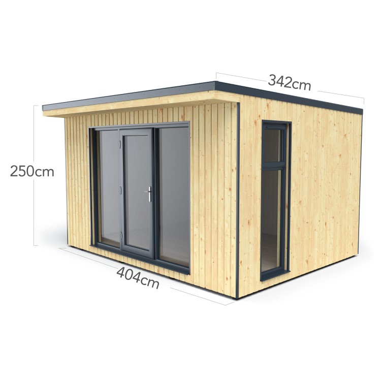 Forest Xtend Insulated Garden Office 4.0m - Installed