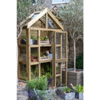 Forest Georgian Tall Wall Greenhouse with Auto Vent 6 x 3ft