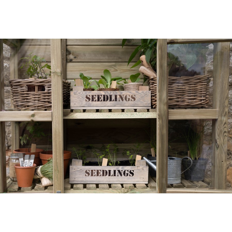Forest Georgian Tall Wall Greenhouse with Auto Vent 6 x 3ft