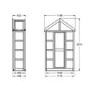 Forest Georgian Tall Wall Greenhouse with Auto Vent 6 x 3ft