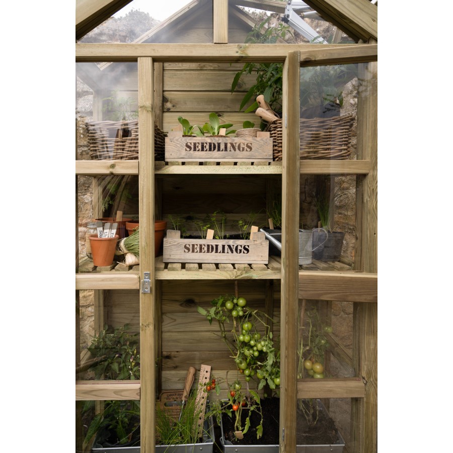 Forest Georgian Tall Wall Greenhouse with Auto Vent 6 x 3ft