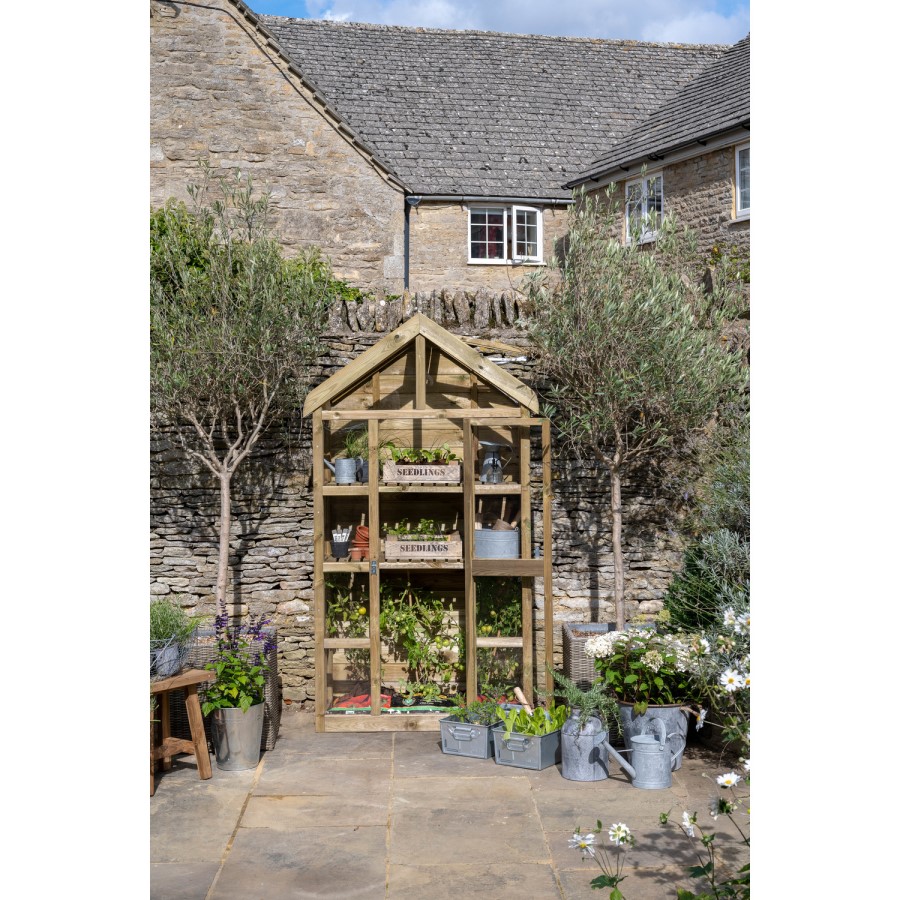 Forest Georgian Tall Wall Greenhouse with Auto Vent 6 x 3ft