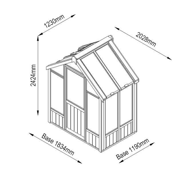 Forest Garden Vale Greenhouse 6 x 4ft