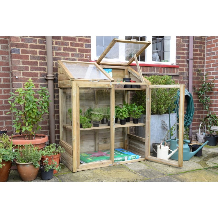 Forest Wooden Mini Greenhouse 4 x 3ft