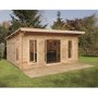 Forest Garden Mendip Double Glazed Pent Log Cabin 5 x 4m Installed