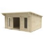 Forest Garden Mendip Double Glazed Pent Log Cabin 5 x 4m Installed