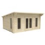 Forest Garden Mendip Double Glazed Pent Log Cabin 5 x 4m Installed