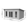 Forest Garden Mendip Double Glazed Pent Log Cabin 5 x 4m Installed