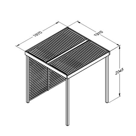 Forest Garden Modular Pergola with 1 Side Panel