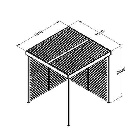 Forest Modular Pergola with 2 Side Panels