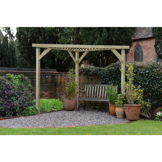 Forest Slatted Corner Pergola