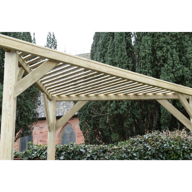 Forest Slatted Corner Pergola