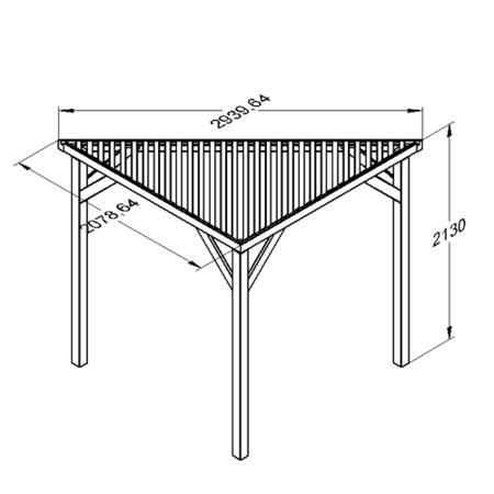 Forest Slatted Corner Pergola