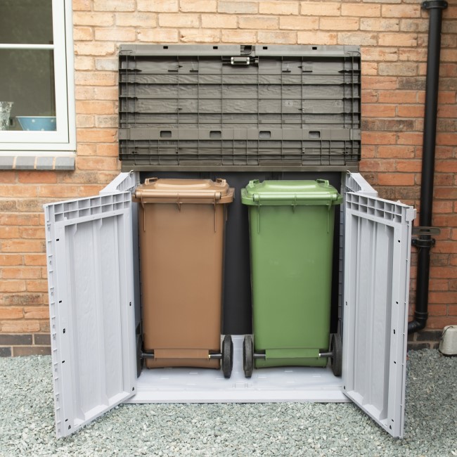 Forest Extra Large Garden Storage Unit/Bin Store 1200 Litre Grey