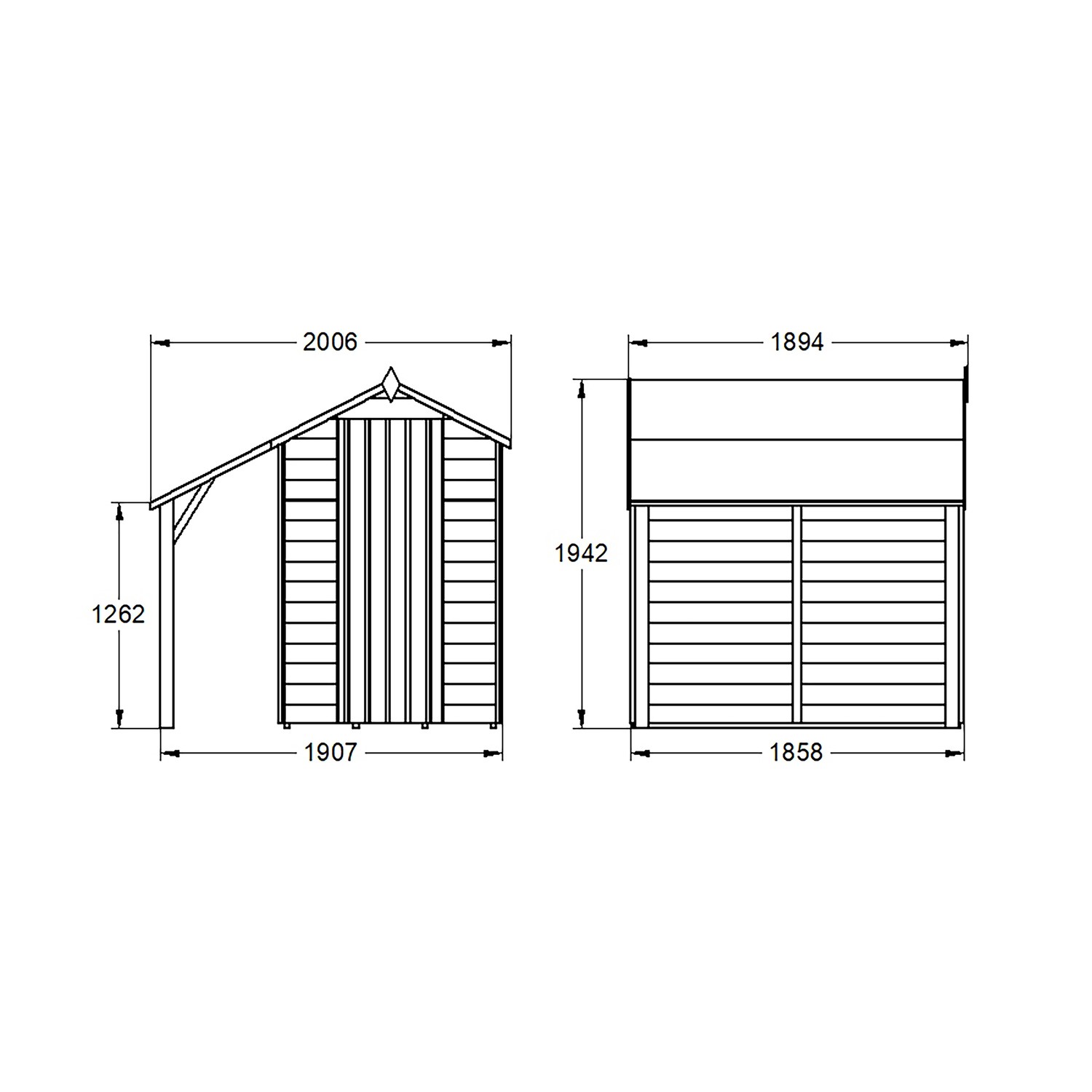 Forest Lean To Pressure Treated Kit for 6 x 4ft Sheds - Furniture123