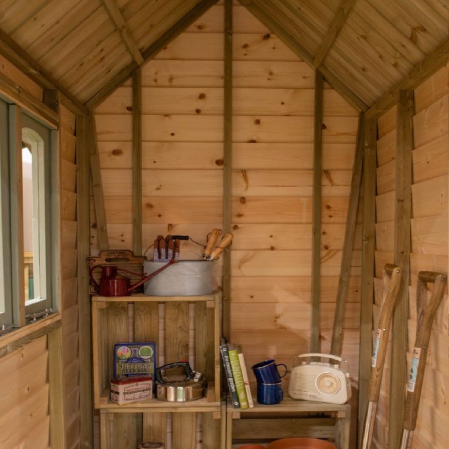 6 x 4ft Forest Retreat Cream Painted Shed