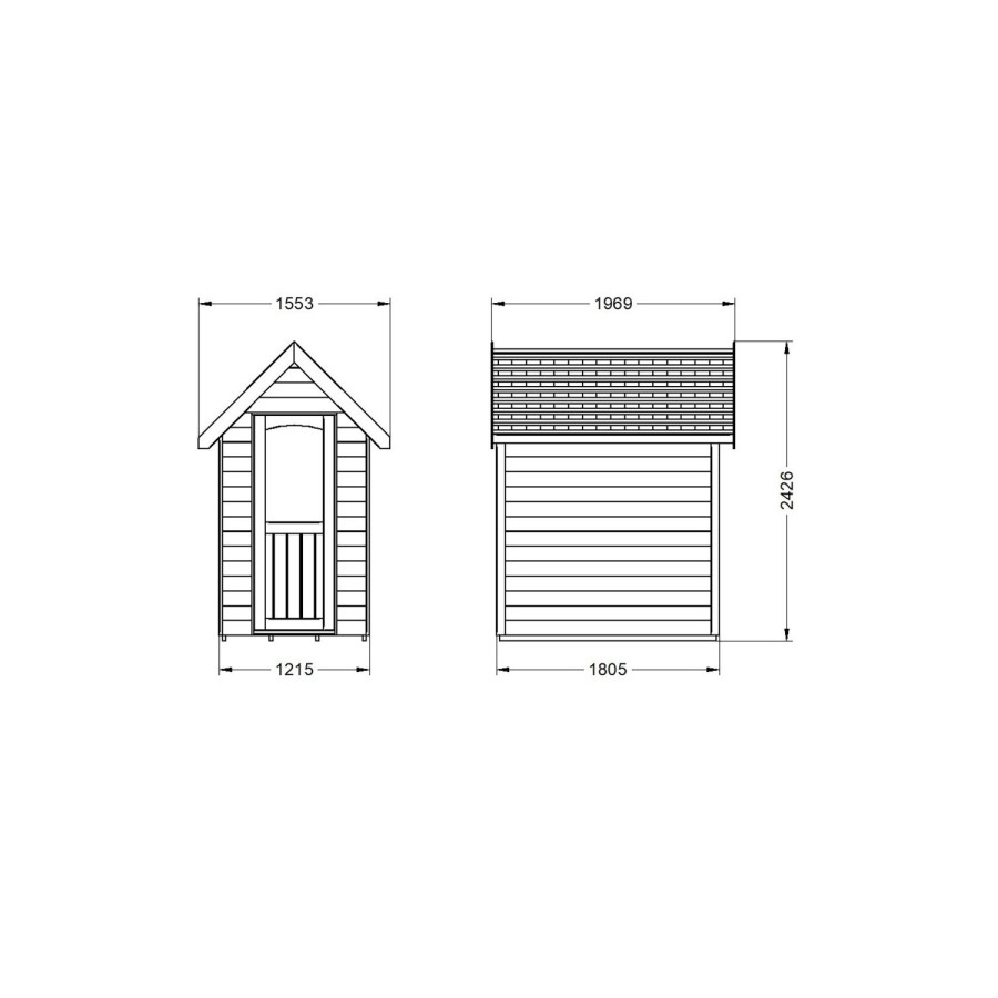 6 x 4ft Forest Retreat Cream Painted Shed