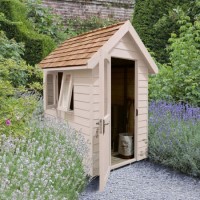 6 x 4ft Forest Retreat Cream Painted Shed