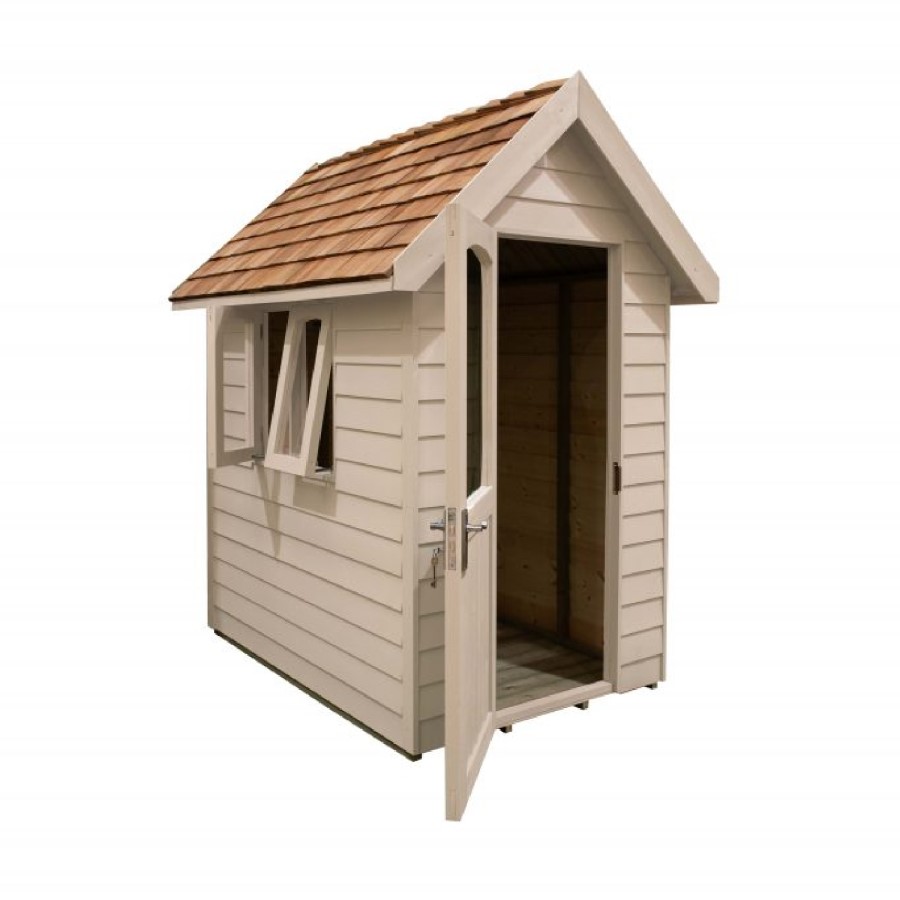 6 x 4ft Forest Retreat Cream Painted Shed