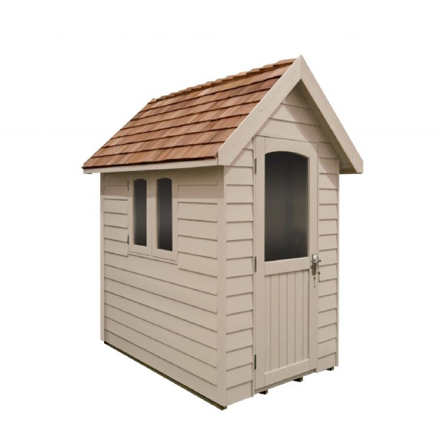 6 x 4ft Forest Retreat Cream Painted Shed