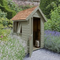 6 x 4ft Forest Retreat Moss Green Painted Shed