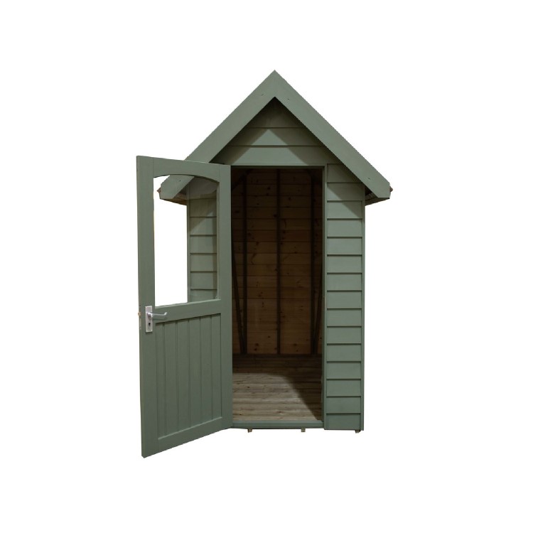 6 x 4ft Forest Retreat Moss Green Painted Shed