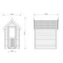 6 x 4ft Forest Retreat Pebble Grey Painted Shed