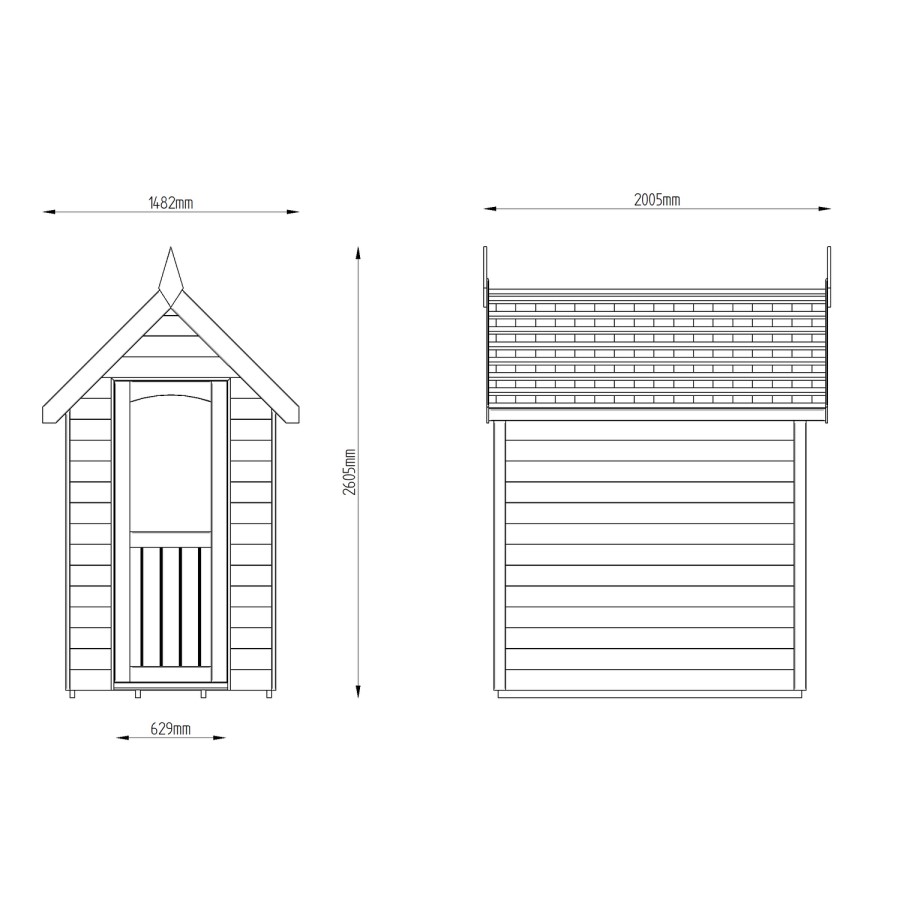 6 x 4ft Forest Retreat Pebble Grey Painted Shed