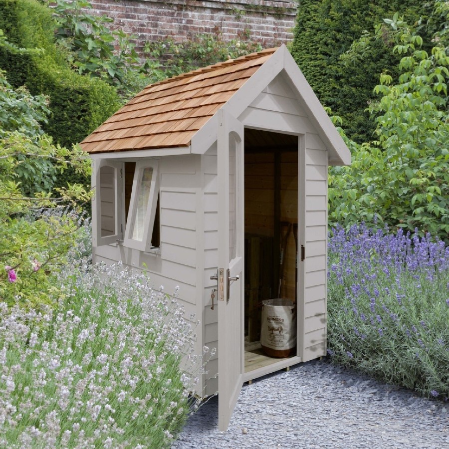 6 x 4ft Forest Retreat Pebble Grey Painted Shed