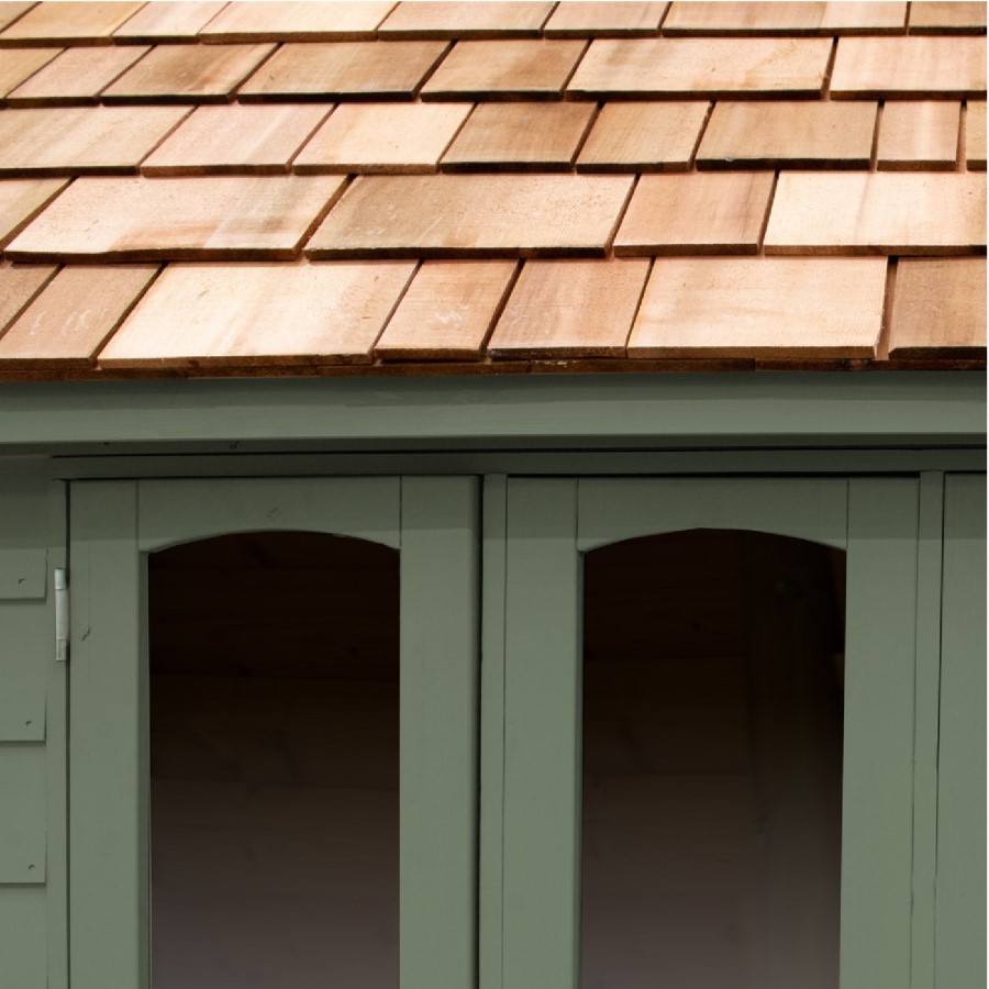 8 x 5ft Forest Retreat Moss Green Painted Shed