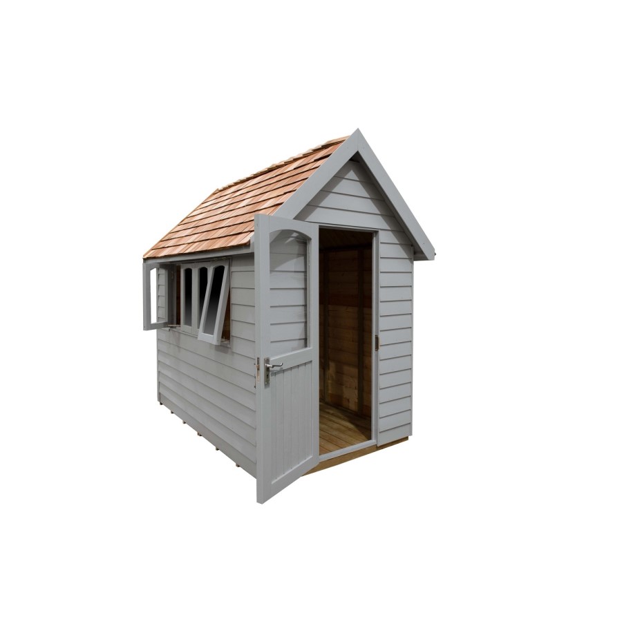 8 x 5ft Forest Retreat Pebble Grey Painted Shed